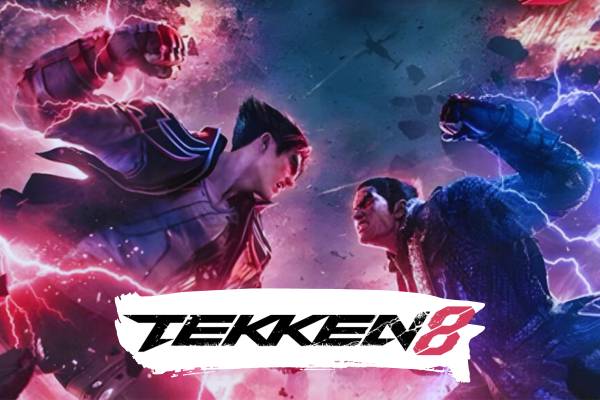 Two Tekken 8 characters facing each other with the Tekken 8 logo.